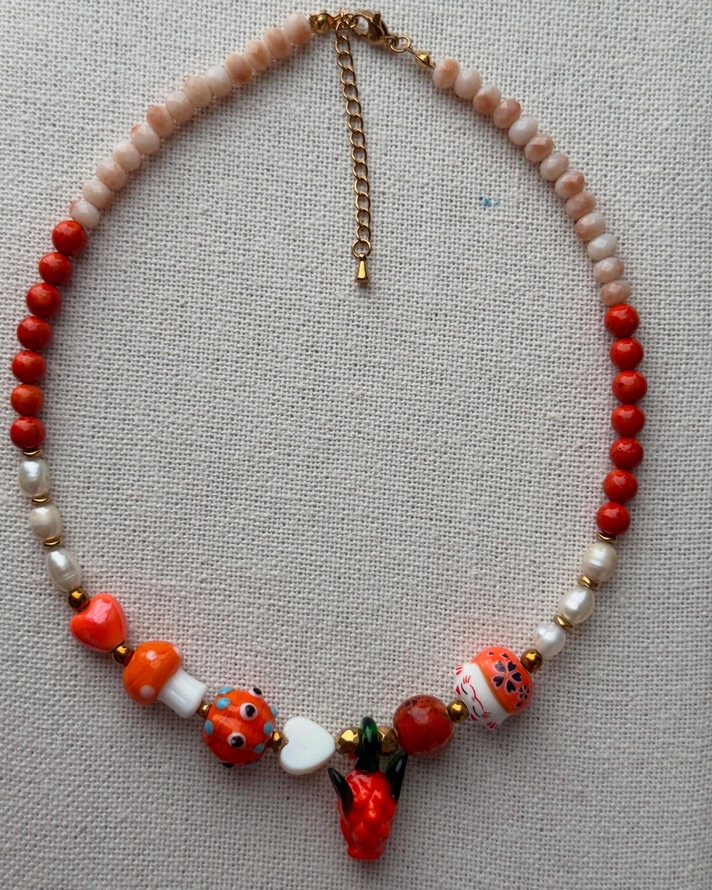 Collar happy naranja