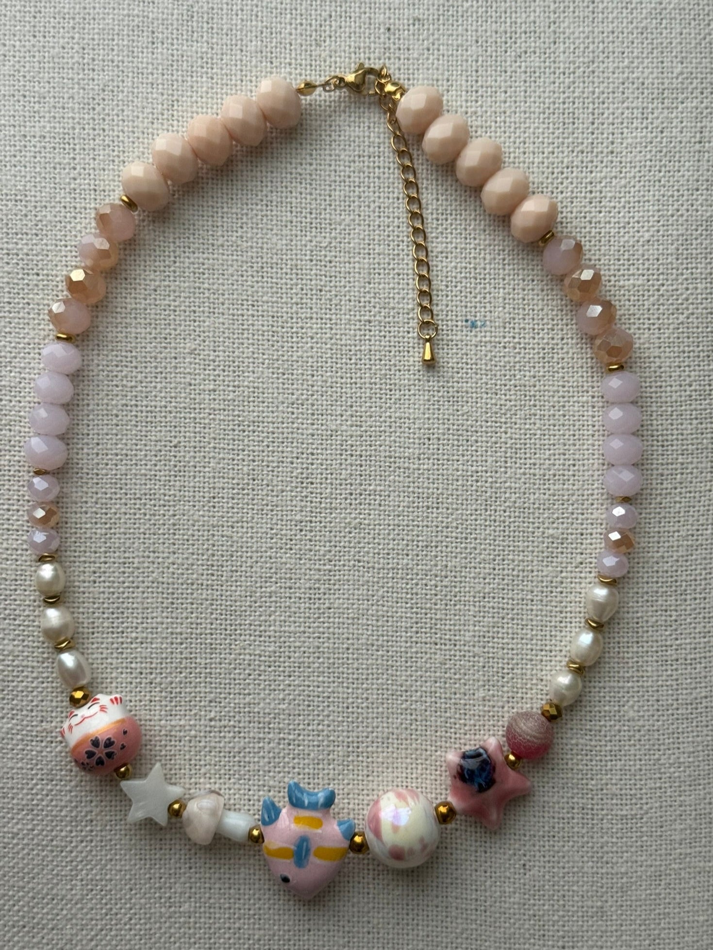 Collar happy rosado