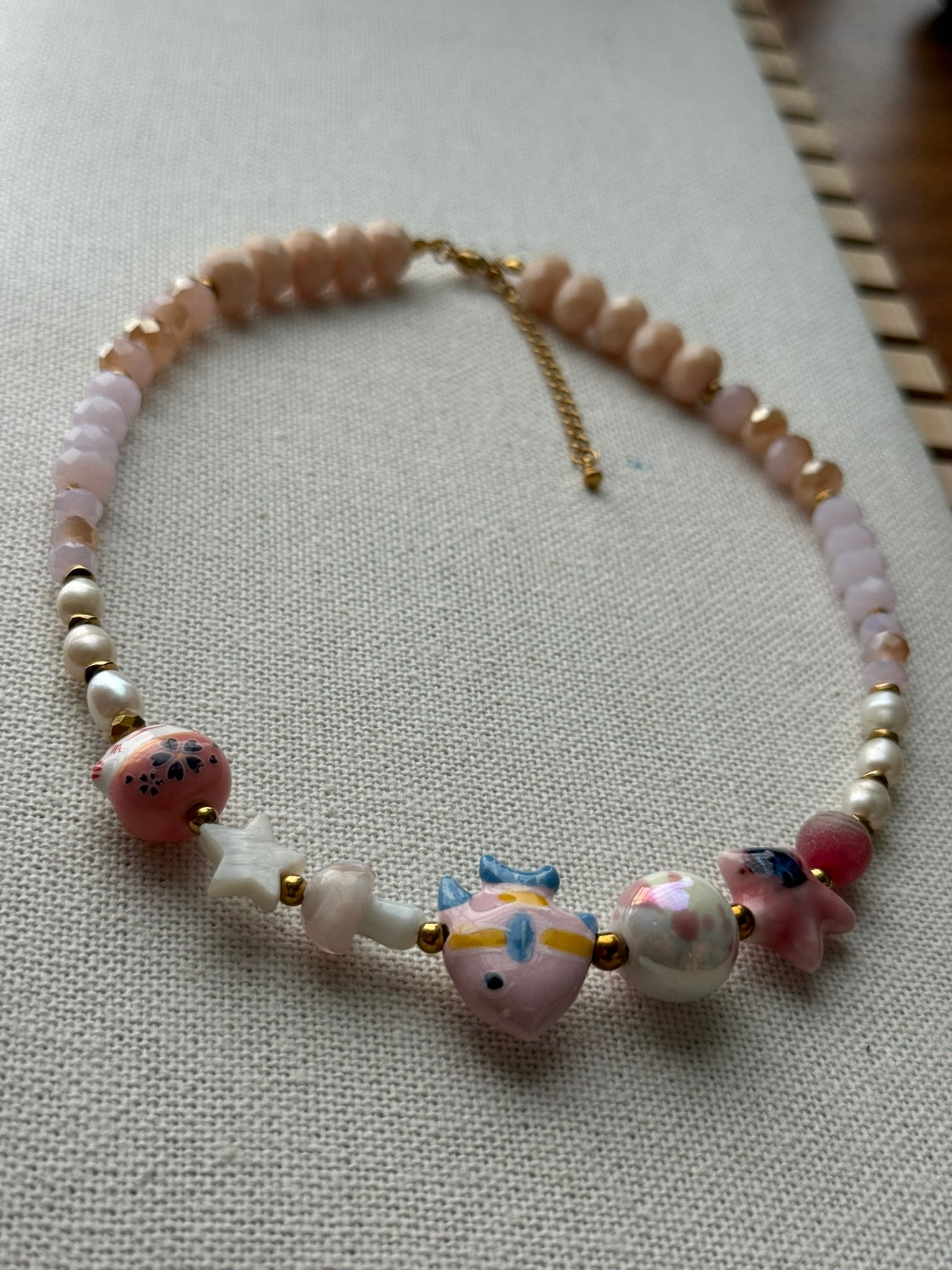 Collar happy rosado